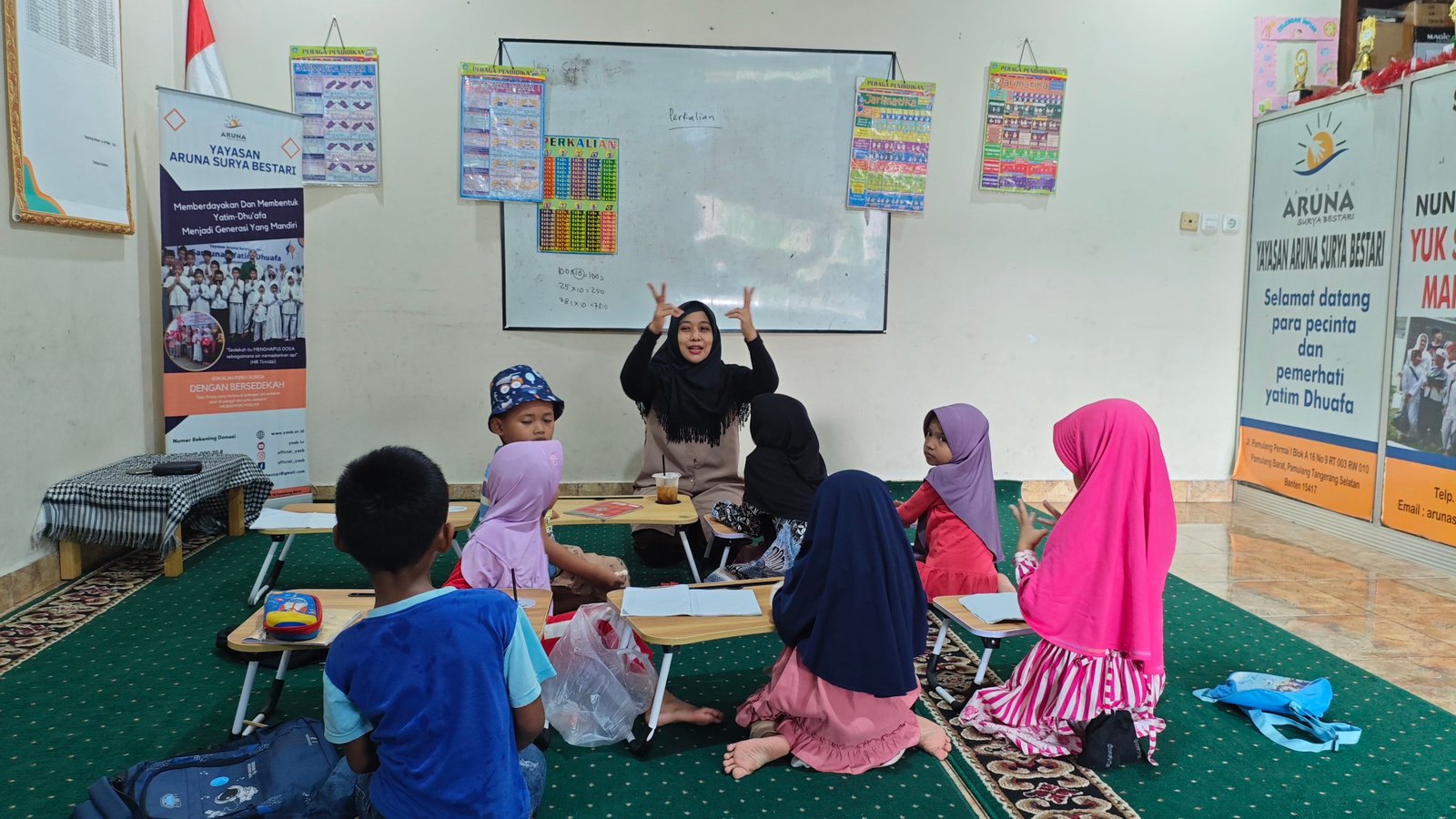 Kelas matematika perkalian untuk anak binaan